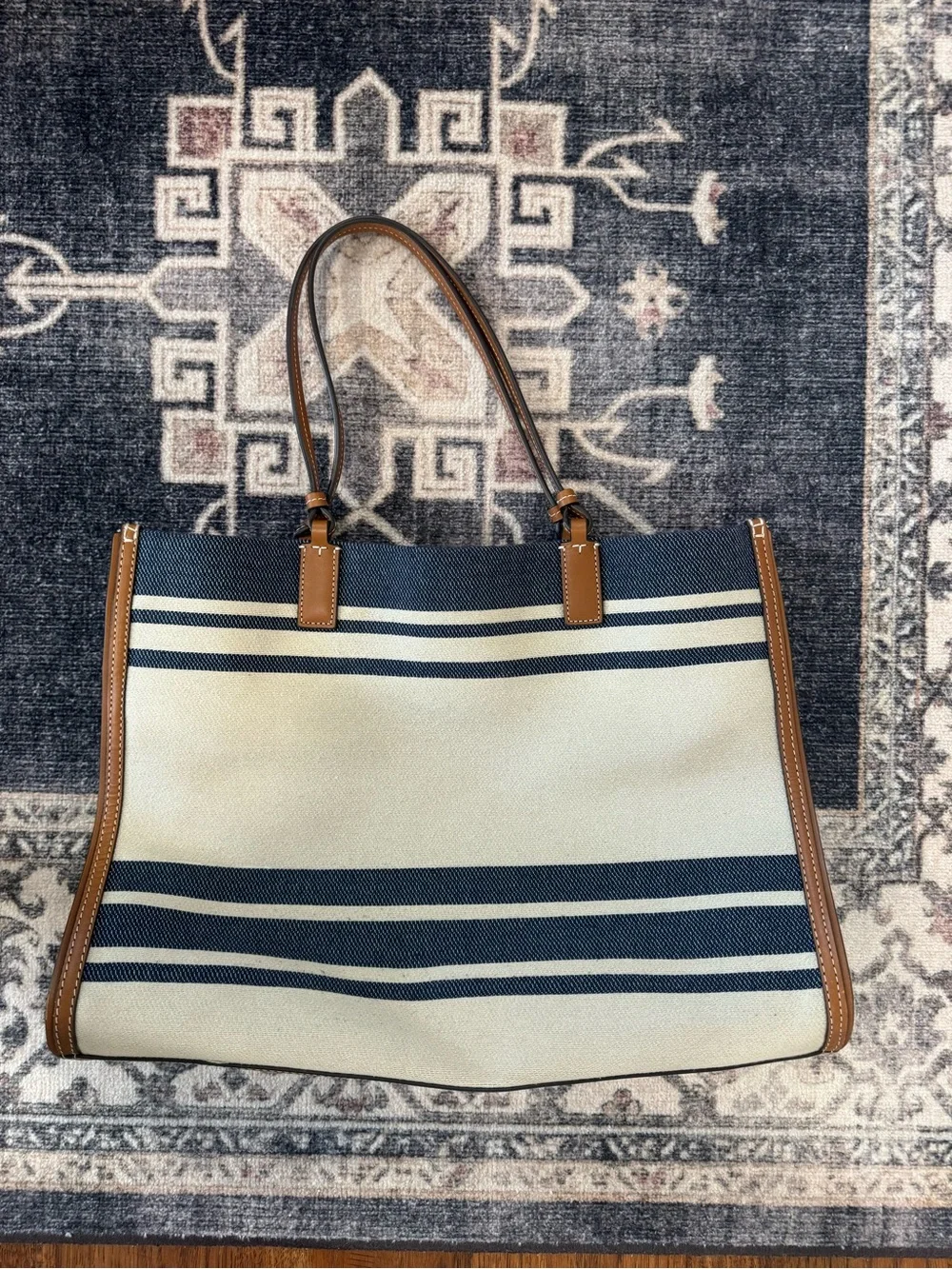 Tory Burch Ella Jacquard Stripe Tote l